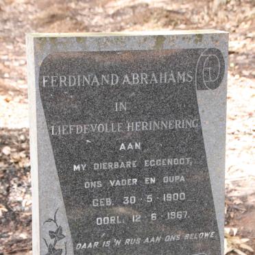 ABRAHAMS Ferdinand 1900-1967