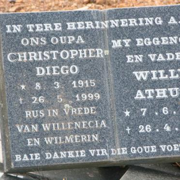 ? Christopher Diego 1915-1999 :: ? Willy Athur 1959-1996