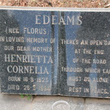 EDEAMS Henrietta Cornelia nee FLORUS 1925-1994