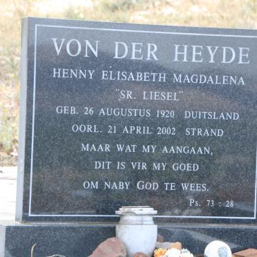 HEYDE Henny Elisabeth Magdalena, von der 1920-2002