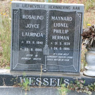 WESSELS Maynard Lionel Phillip Herman 1939-1995 & Rosalind Joyce Laurinda 1941-1990