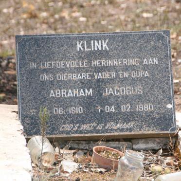 KLINK Abraham Jacobus 1910-1980