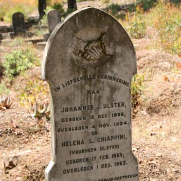 ULSTER Johannes J. 1866-1934 & Helena L. CHIAPPINI 1869-1963