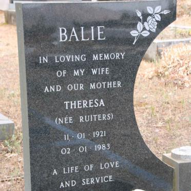 BALIE Theresa nee RUITERS 1921-1983