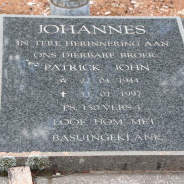 JOHANNES Patrick John 1944-1997