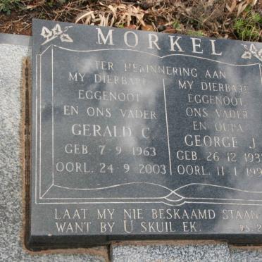 MORKEL George J. 1933-1995 :: MORKEL Gerald C. 1963-2003 