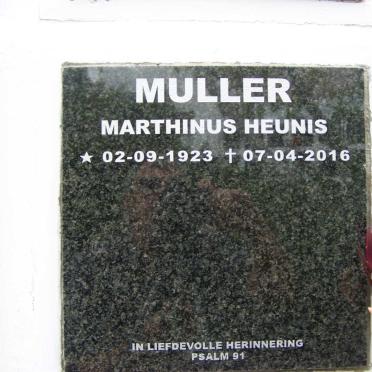 MULLER Marthinus Heunis 1923-2016