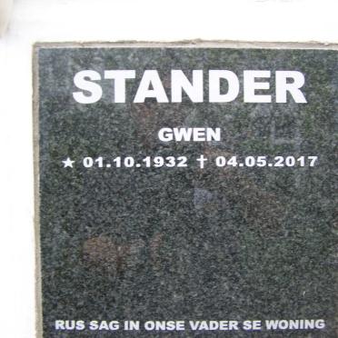 STANDER Gwen 1932-2017