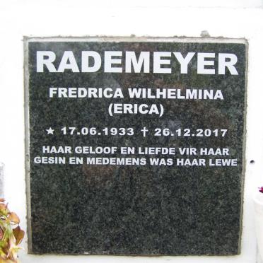 RADEMEYER Fredrica Wilhelmina 1933-2017