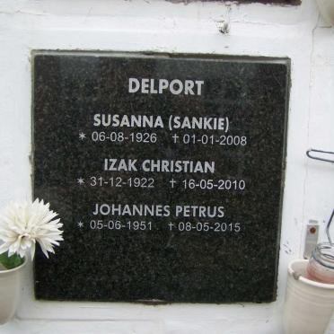 DELPORT Izak Christian 1922-2010 &amp; Susanna 1926-2008 :: DELPORT Johannes Petrus 1951-2015