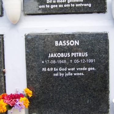 BASSON Jakobus Petrus 1948-1991