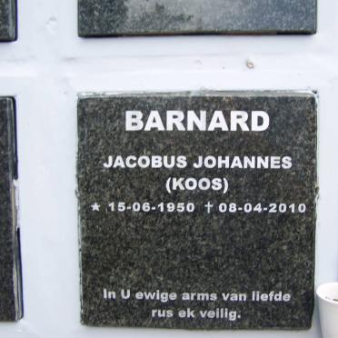 BARNARD Jacobus Johannes 1950-2010