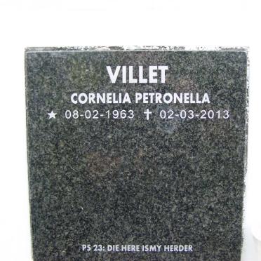 VILLET Cornelia Petronella 1963-2013