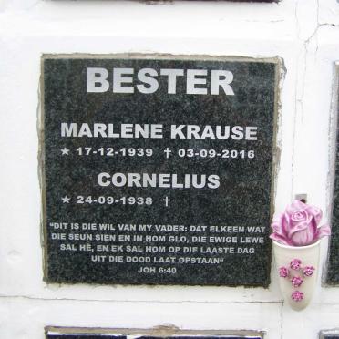 BESTER Cornelius 1938- &amp; Marlene Krause 1939-2016