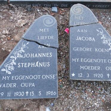 ? Johannes Stephanus 1930-1986 & Jacoba KOEN 1920-1989
