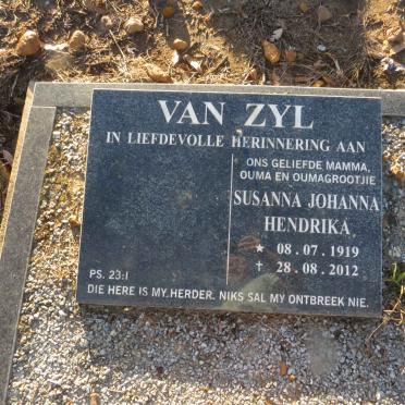 ZYL Susanna Johanna Hendrika, van 1919-2012