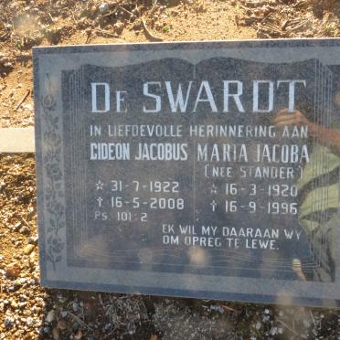 SWARDT Gideon Jacobus, de 1922-2008 &amp; Maria Jacoba STANDER 1920-1996