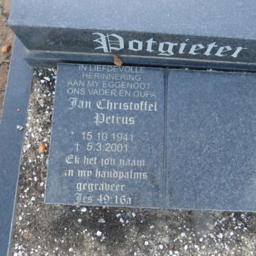 POTGIETER Jan Christoffel Petrus 1941-2001