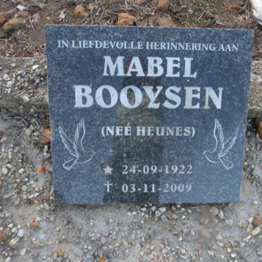 BOOYSEN Mabel nee HEUNES 1922-2009