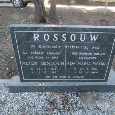 ROSSOUW Pieter Benjamin 1933-1989 &amp; Ada Maria Jacoba 1927-2004