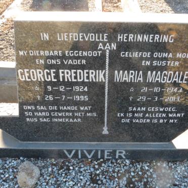 VIVIER George Frederik 1924-1995 &amp; Maria Magdalena 1943-2013