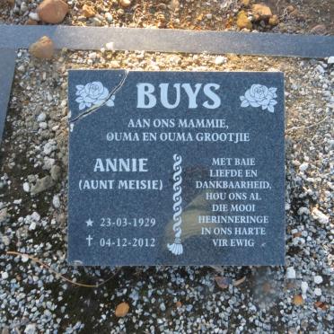 BUYS Annie 1929-2012