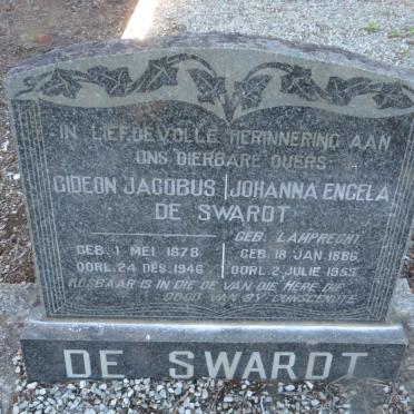 SWARDT Gideon Jacobus, de 1878-1946 &amp; Johanna Engela 1886-1953