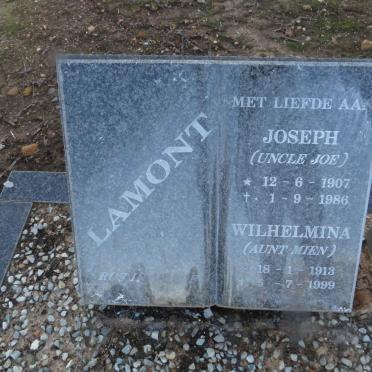 LAMONT Joseph 1907-1986 &amp; Wilhelmina 1913-1999