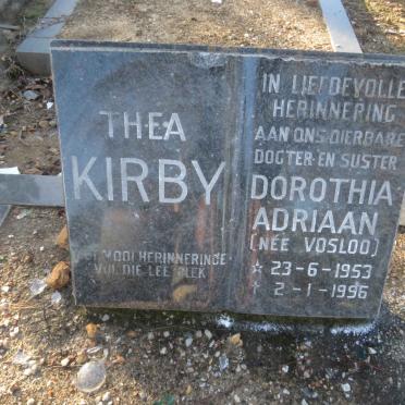 KIRBY Dorothia Adriaan nee VOSLOO 1953-1996