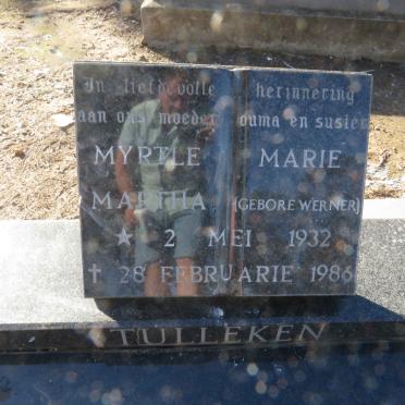 TULLEKEN Myrtle Marie Martha nee WERNER 1932-1986