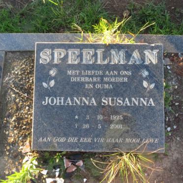 SPEELMAN Johanna Susanna 1925-2001