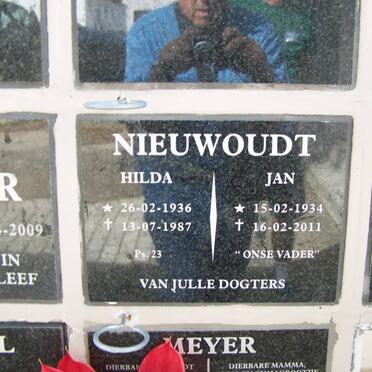 NIEUWOUDT Jan 1934-2011 &amp; Hilda 1936-1987