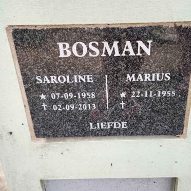 BOSMAN Marius 1955- & Saroline 1958-2013