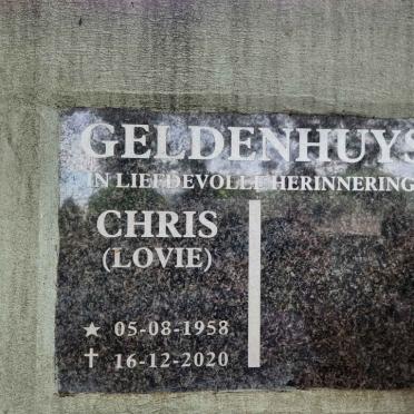 GELDENHUYS Chris 1958-2020