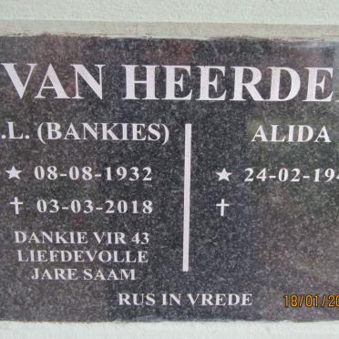 HEERDEN J.L.,van 1932-2018 &amp; Alida 1946-