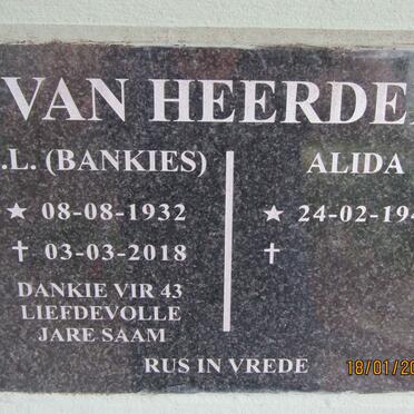 HEERDEN J.L.,van 1932-2018 &amp; Alida 1946-