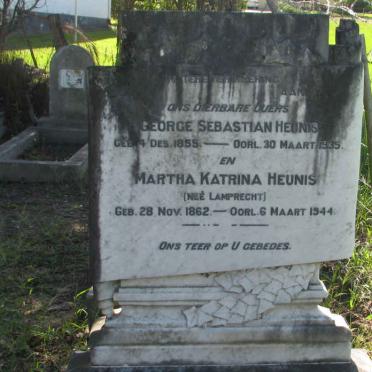 HEUNIS George Sebastiaan 1855-1935 &amp; Martha Katrina LAMPRECHT 1862-1944