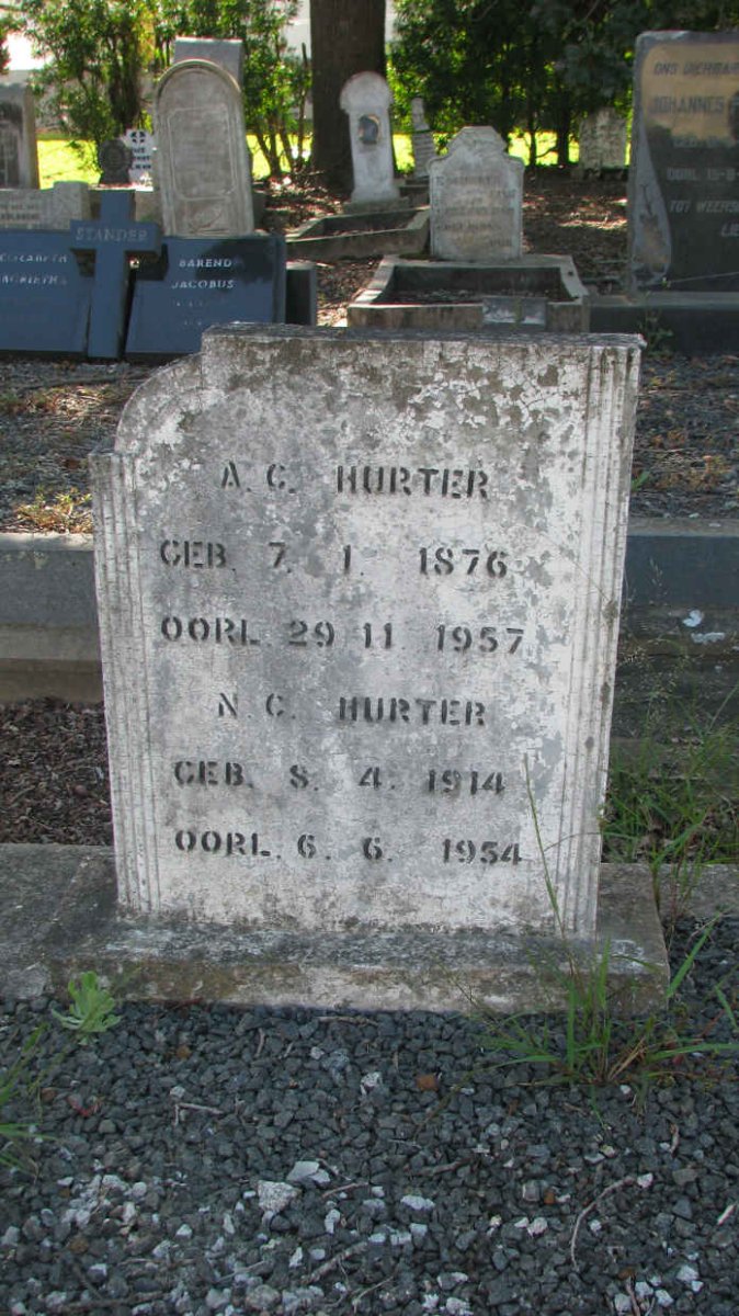 HURTER A.C. 1876-1957 :: HURTER N.C. 1914-1954