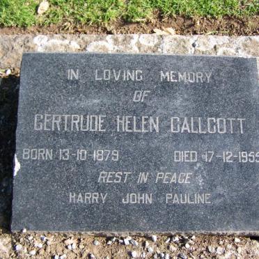 CALLCOTT Gertrude Helen 1879-1955