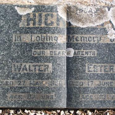 HICKMAN Walter -1950 &amp; Ester -1951