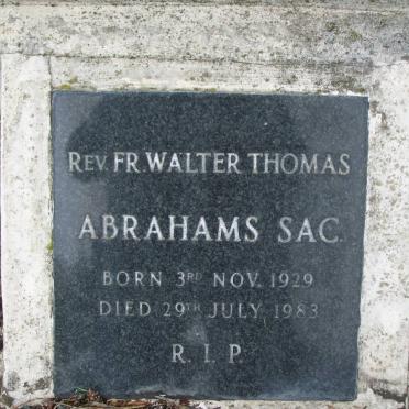 ABRAHAMS Walter Thomas 1929-1983