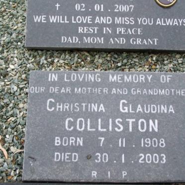 COLLISTON Christina Glaudina 1908-2003