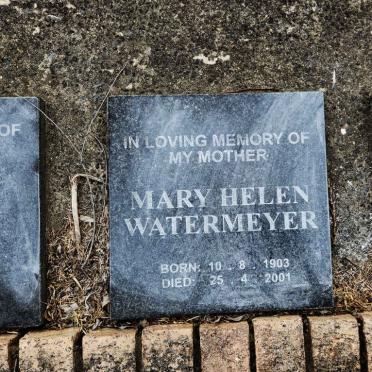WATERMEYER Mary Helen 1903-2001