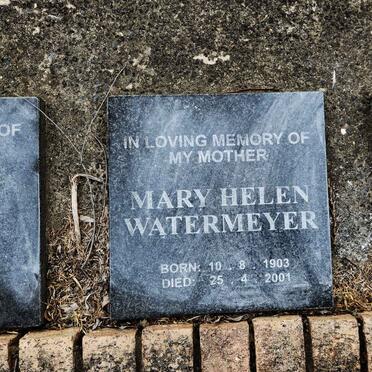 WATERMEYER Mary Helen 1903-2001