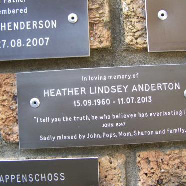 ANDERTON Heather Lindsey 1960-2013