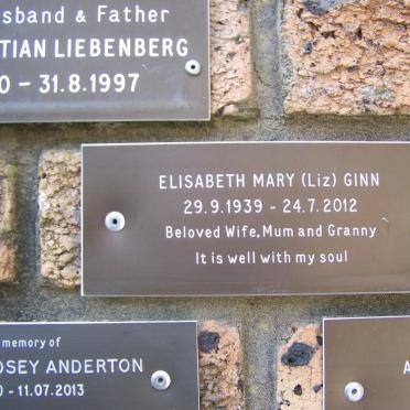 GINN Elisabeth Mary 1939-2012