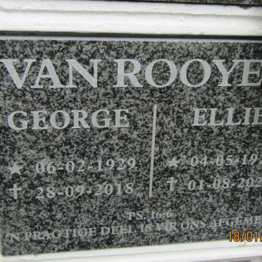 ROOYEN George, van 1929-2018 &amp; Ellie 1929-2020