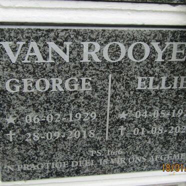 ROOYEN George, van 1929-2018 &amp; Ellie 1929-2020