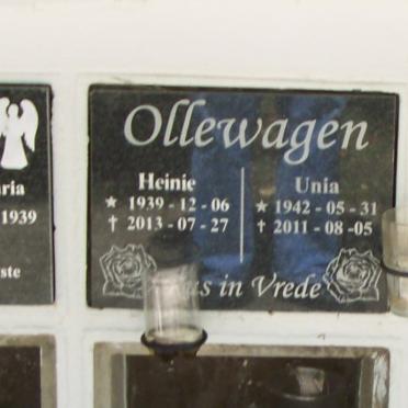 OLLEWAGEN Heinie 1939-2013 &amp; Unia 1942-2011