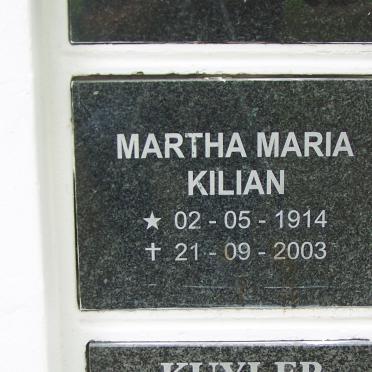 KILIAN Martha Maria 1914-2003